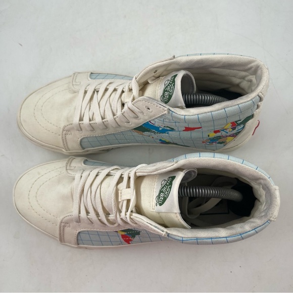 👞Vans Men’s Save Our Planet SK8 Reissue-SZ 9-Off-White Canvas Hi Top Sneaker - Picture 5 of 14